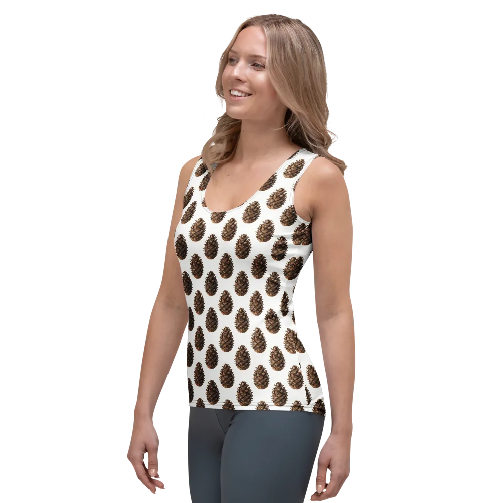 Pinecone Poise on Women's Tank Top — Left Front