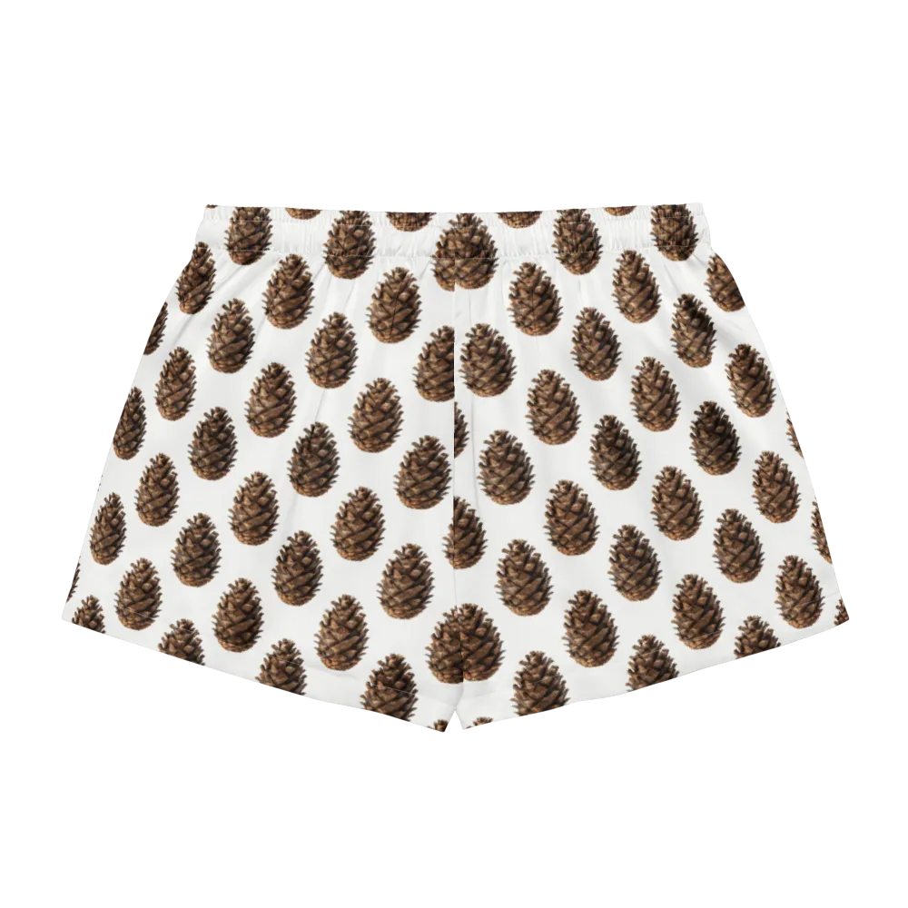 Pinecone Poise on Women's Pajama Shorts — Back