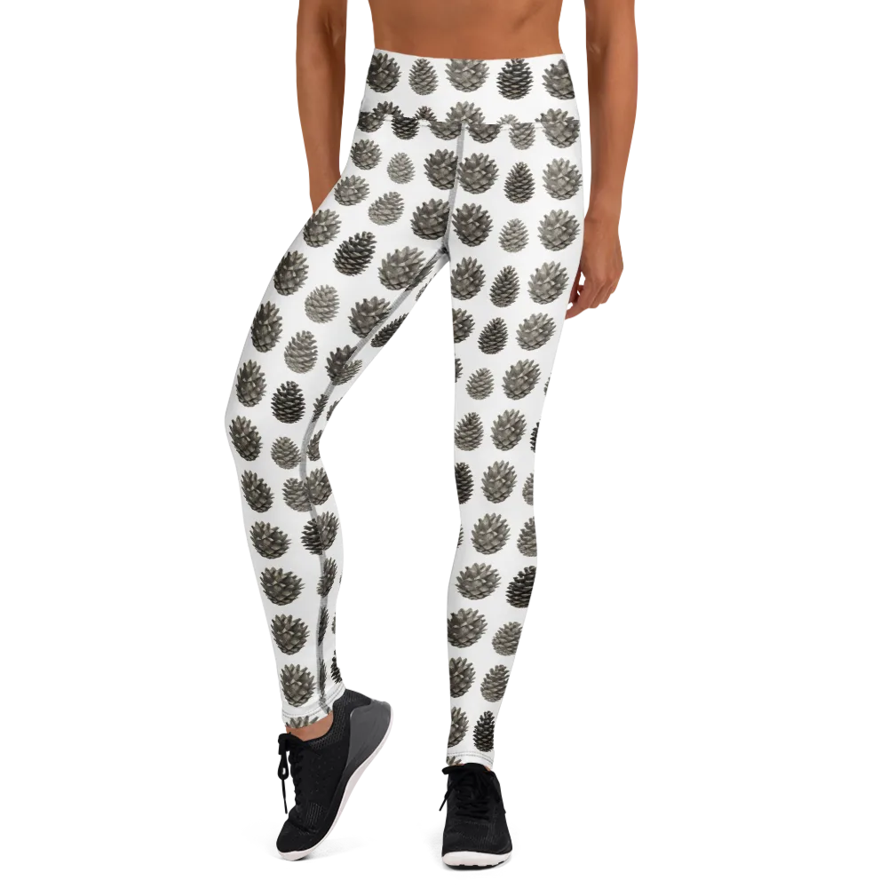 Winter Cone on Yoga Leggings — Front