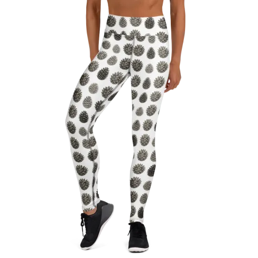 Winter Cone on a Yoga Leggings