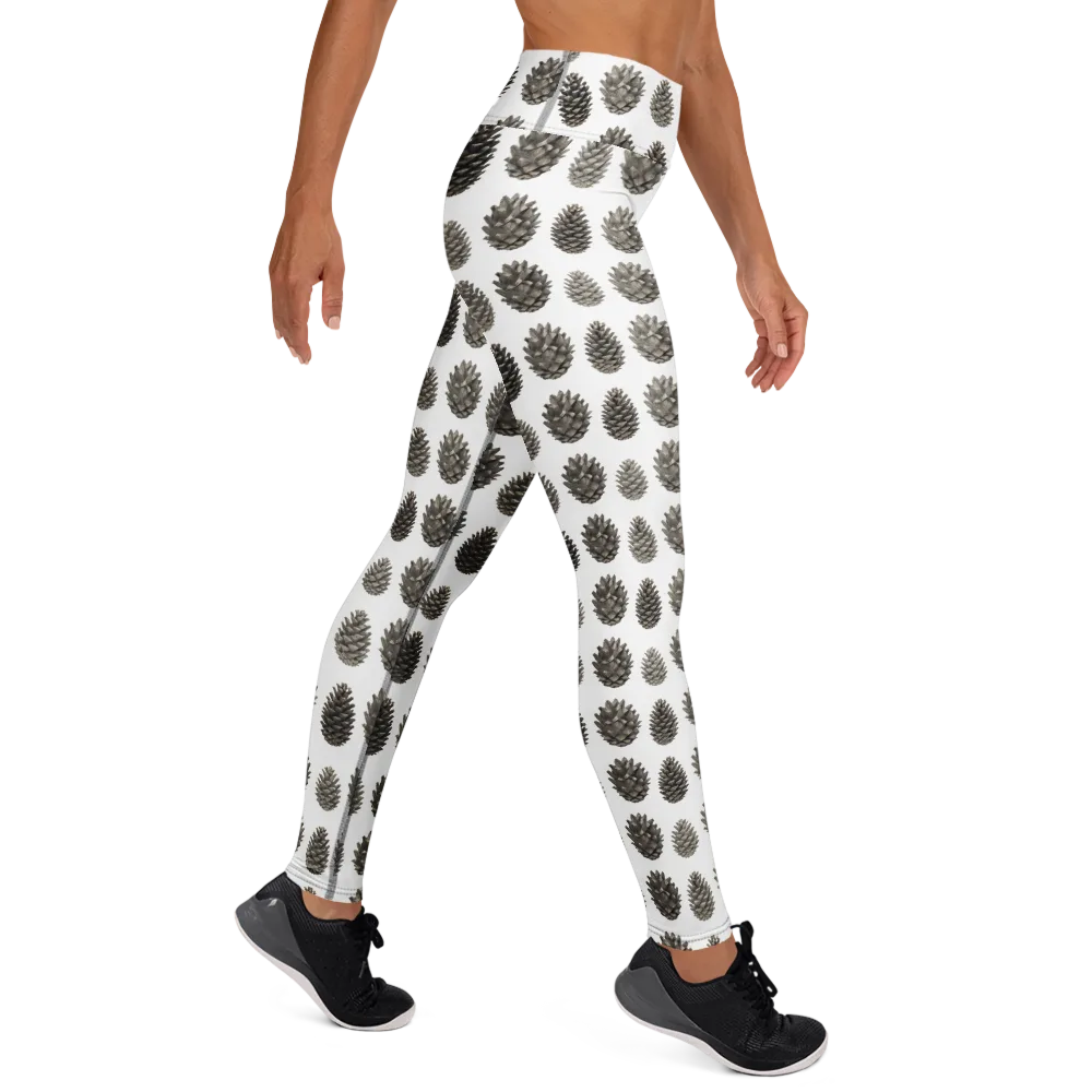 Winter Cone on Yoga Leggings — Right