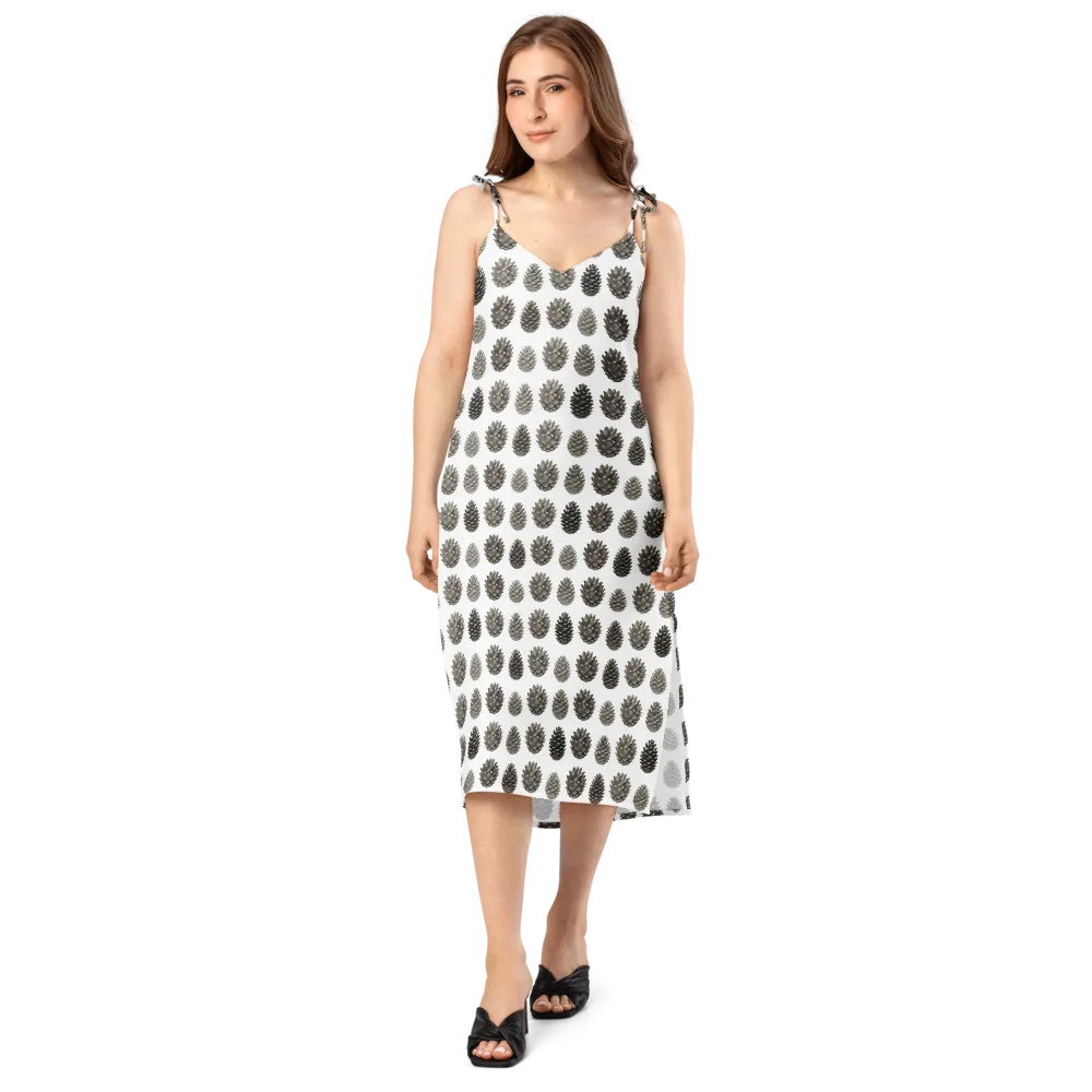 Winter Cone on Slip Dress — Front