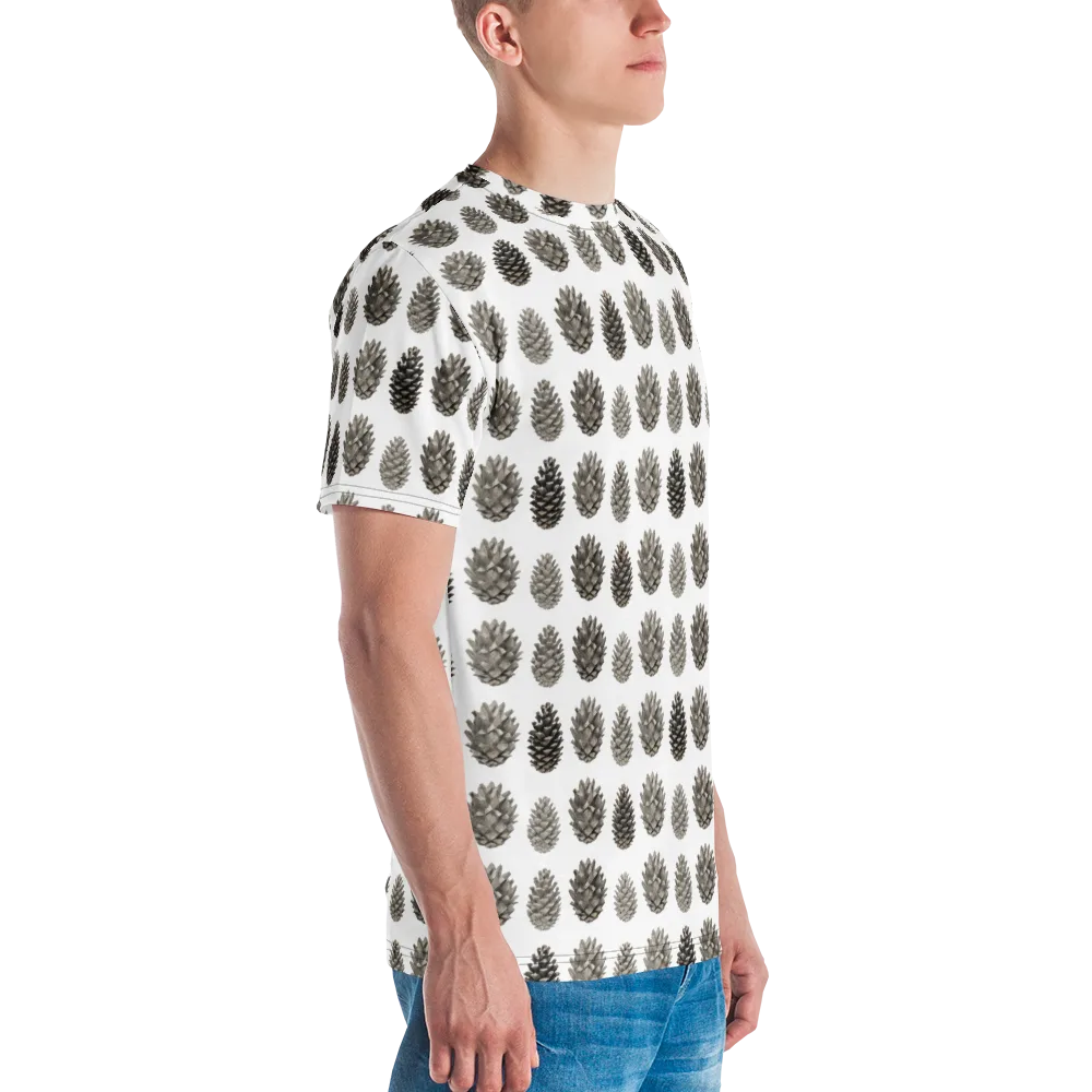 Winter Cone on Men's Crew Neck T-Shirt — Right
