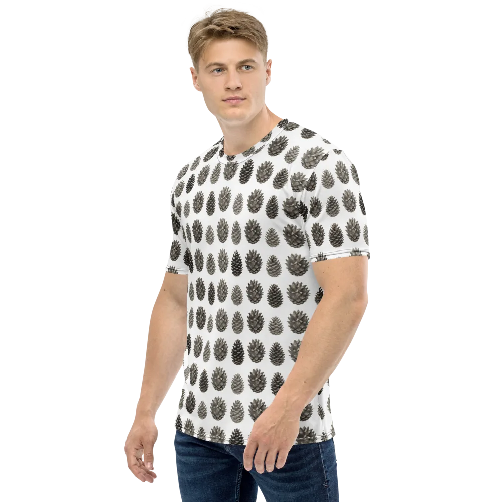 Winter Cone on Men's Crew Neck T-Shirt — Left