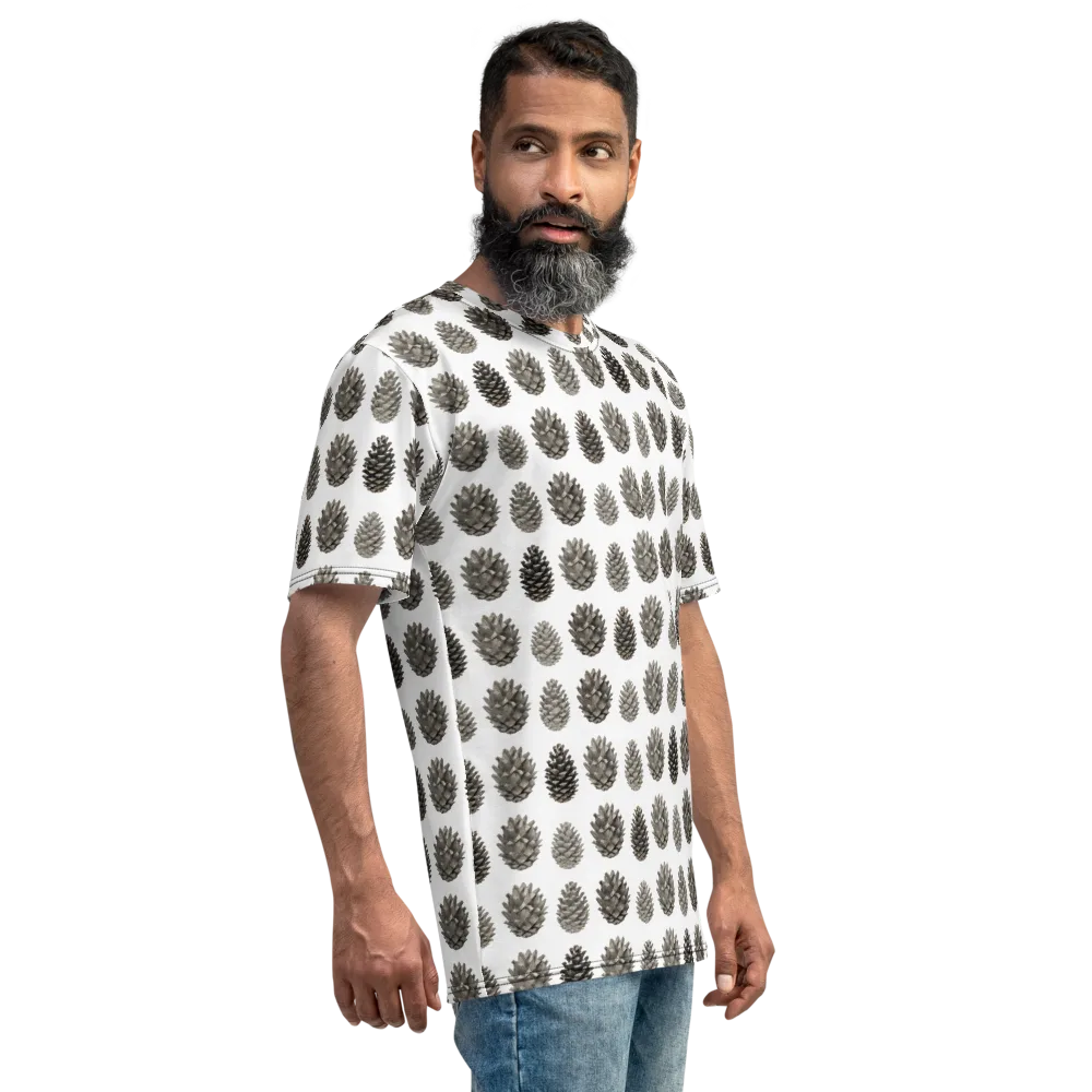 Winter Cone on Men's Crew Neck T-Shirt — Right