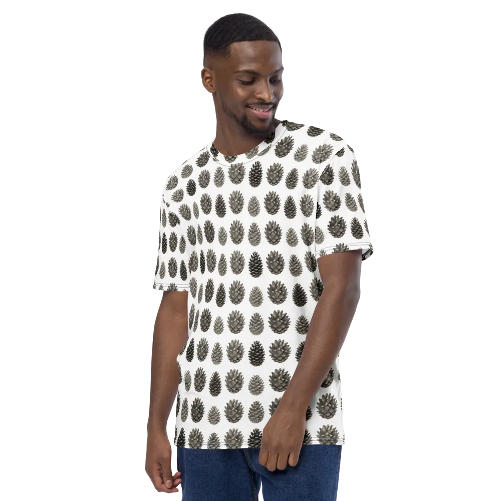 Winter Cone on Men's Crew Neck T-Shirt — Left