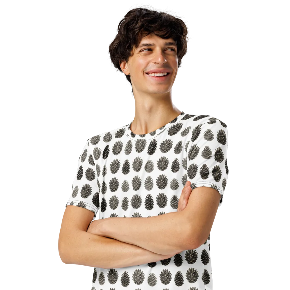 Winter Cone on Men's Crew Neck T-Shirt — Left Front