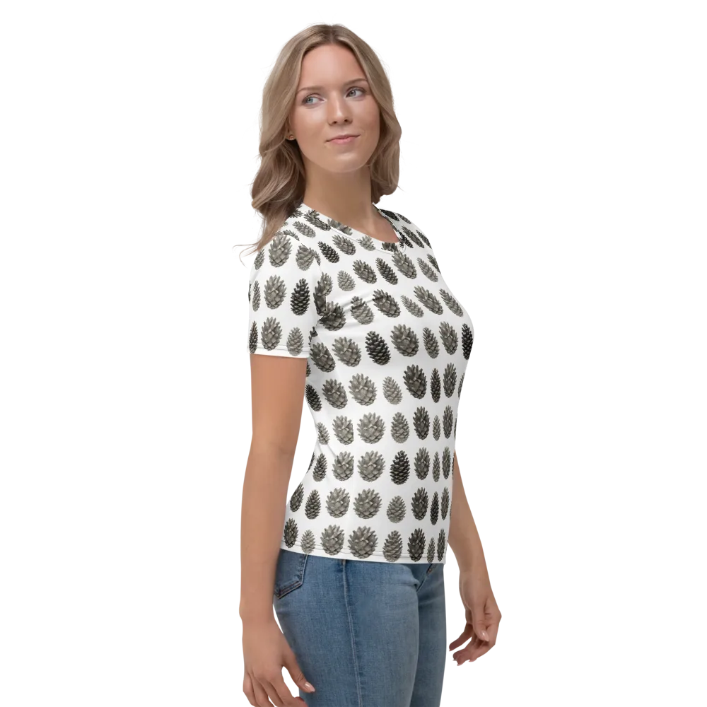 Winter Cone on Women's Crew Neck T-Shirt — Right