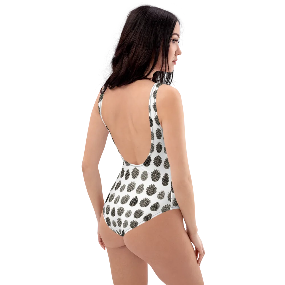 Winter Cone on One-Piece Swimsuit — Right Back