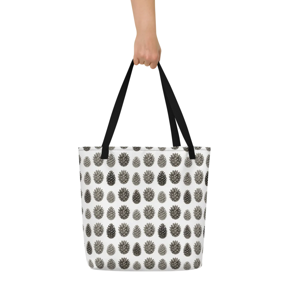 Winter Cone on Large Tote Bag W/ Pocket — Front