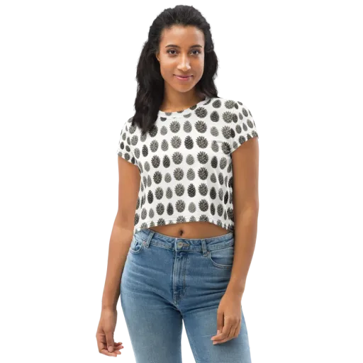 Winter Cone on a Crop Tee