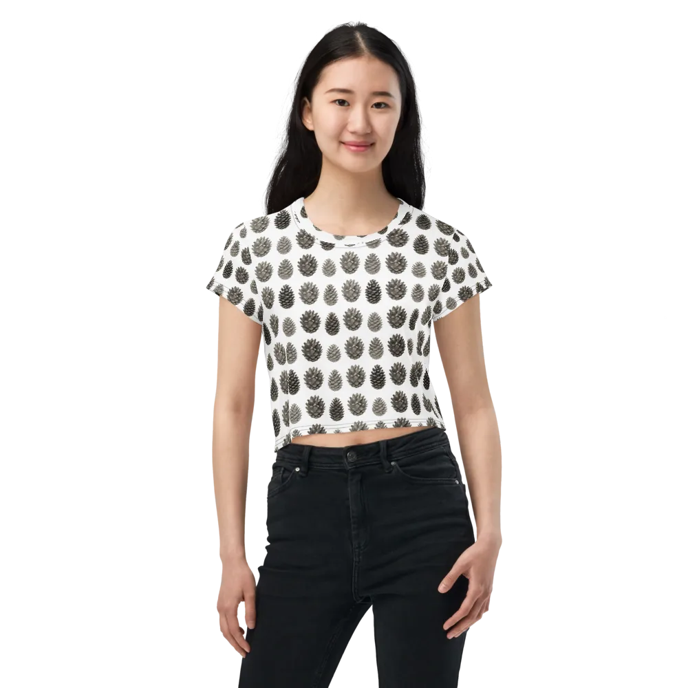 Winter Cone on Crop Tee — Front