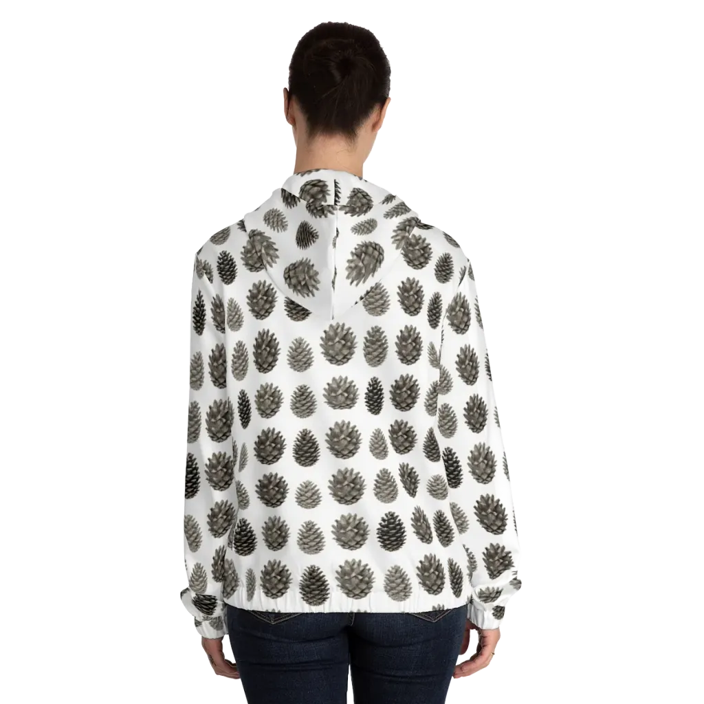 Winter Cone on Women's Full-Zip Hoodie — Back On Person