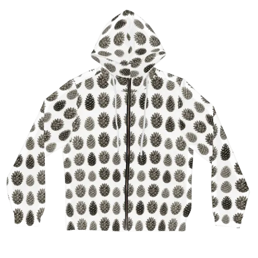 Winter Cone on a Women's Full-Zip Hoodie