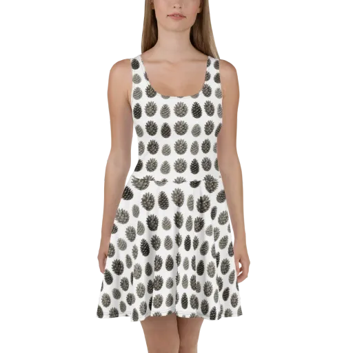 Winter Cone on a Skater Dress