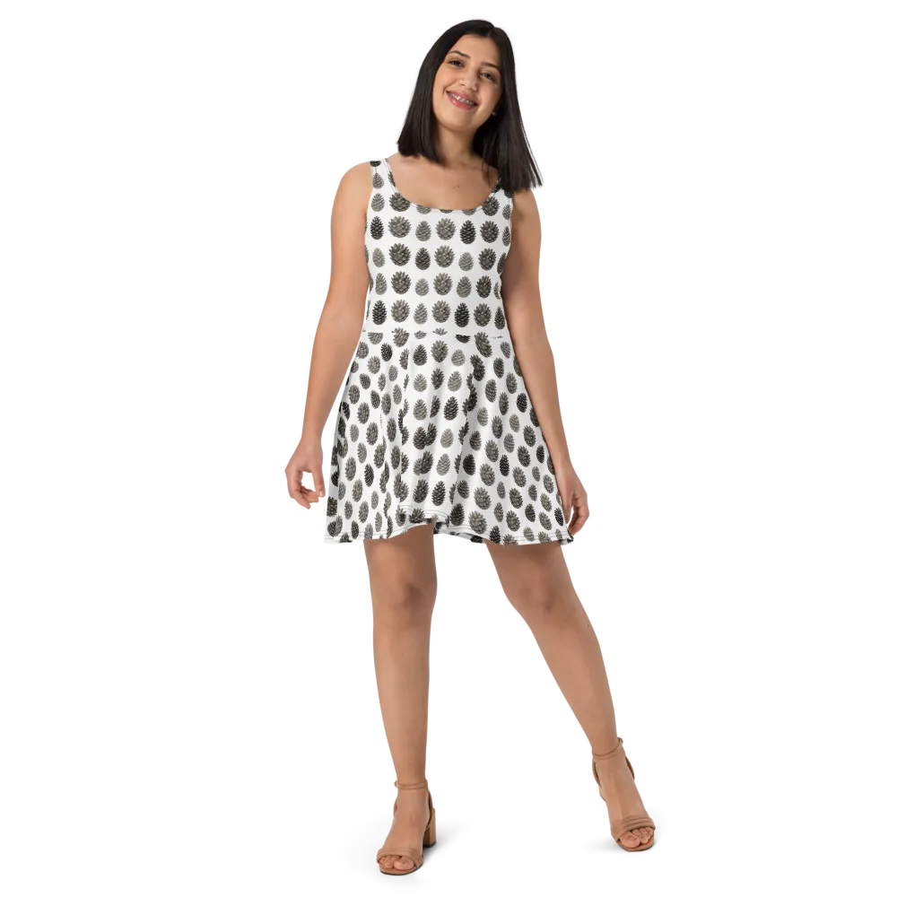 Winter Cone on Skater Dress — Front