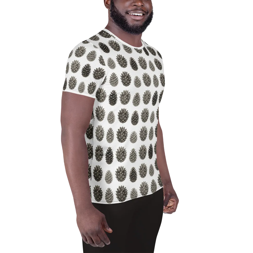 Winter Cone on Men's Athletic T-Shirt — Right