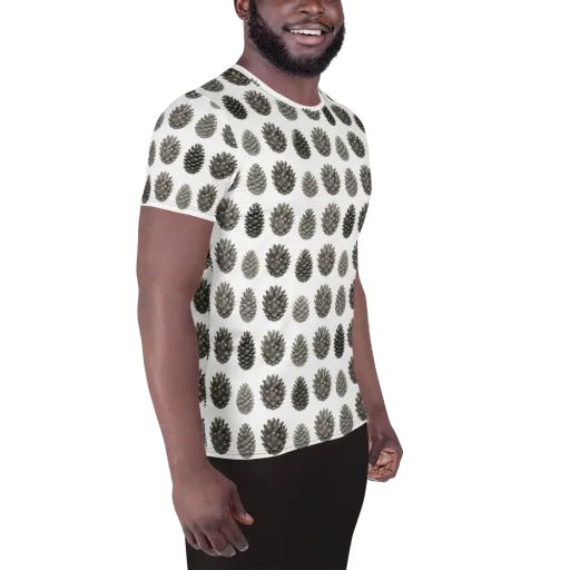 Winter Cone on a Men's Athletic T-Shirt