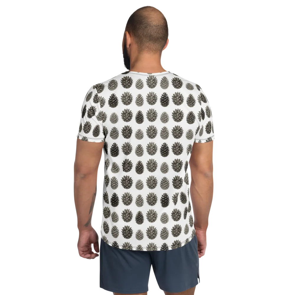 Winter Cone on Men's Athletic T-Shirt — Back