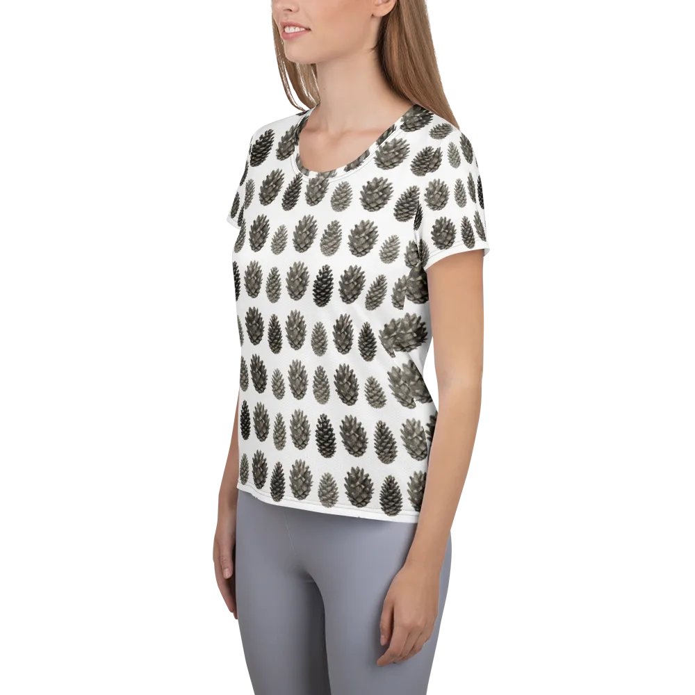 Winter Cone on Women's Athletic T-Shirt — Left