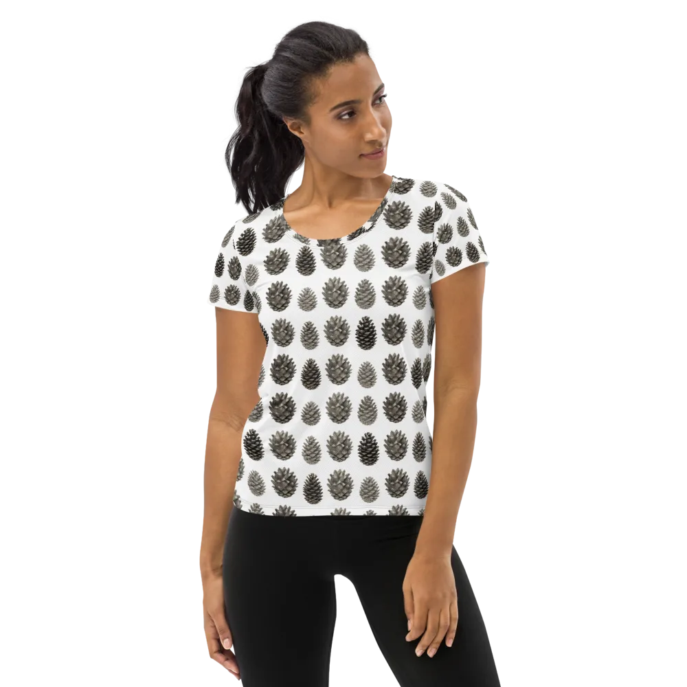 Winter Cone on Women's Athletic T-Shirt — Front