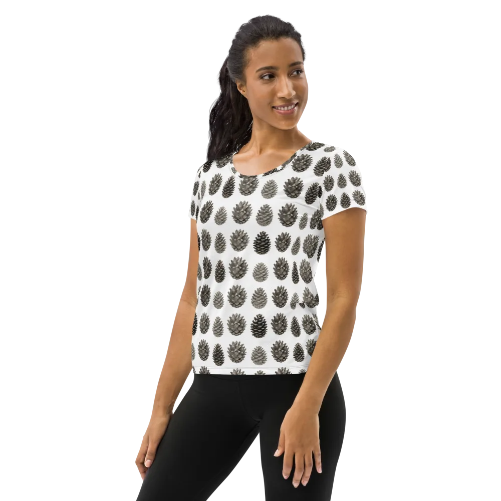 Winter Cone on Women's Athletic T-Shirt — Left