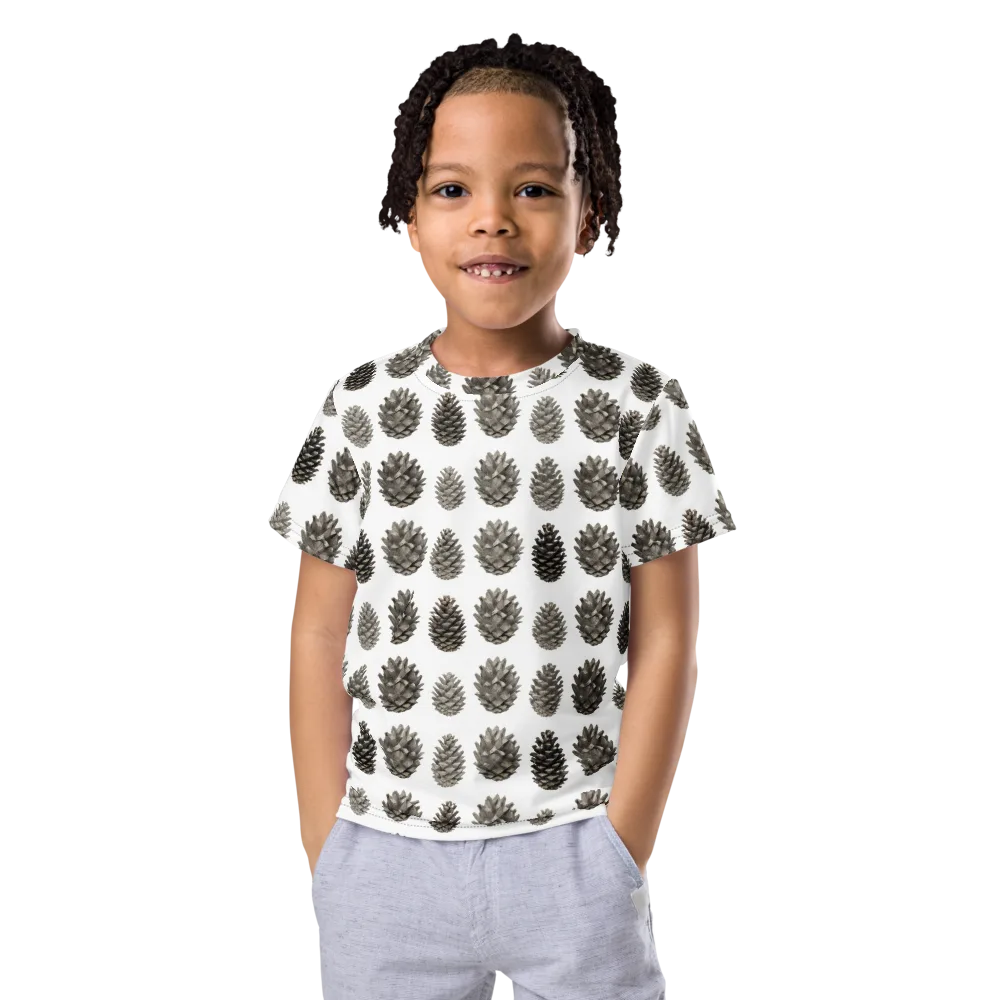 Winter Cone on Kids Crew Neck T-Shirt — Front