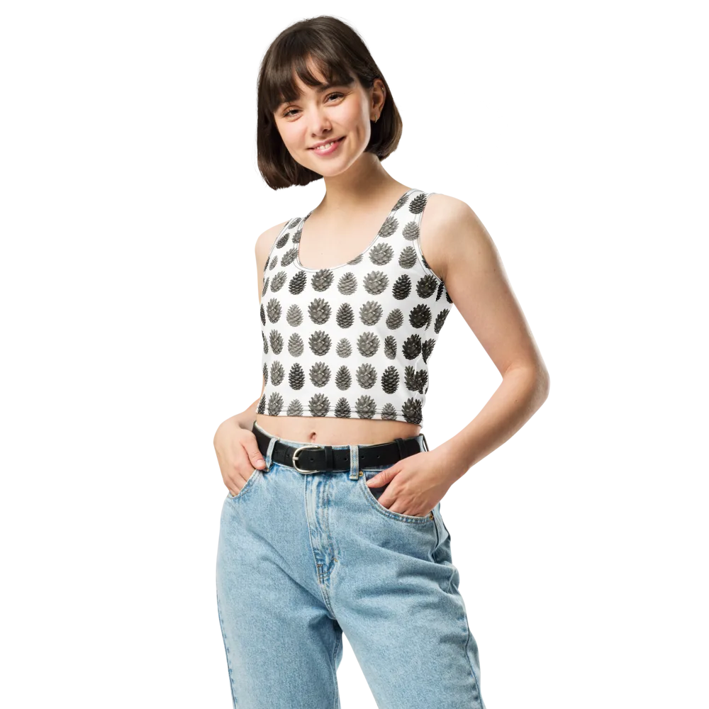 Winter Cone on Crop Top — Front