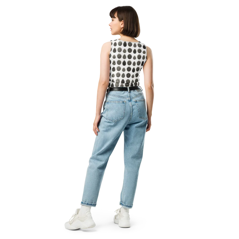 Winter Cone on Crop Top — Back