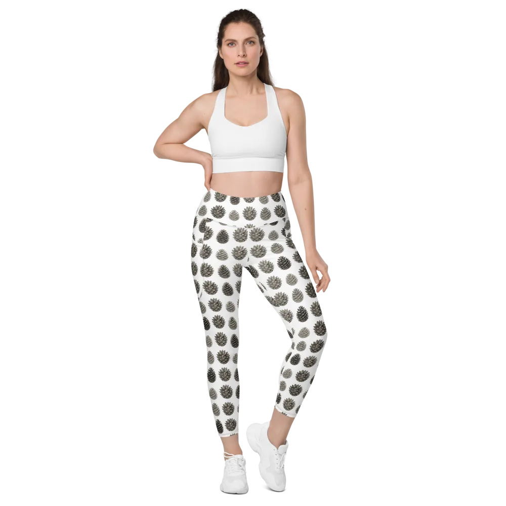 Winter Cone on Leggings with Pockets — Front