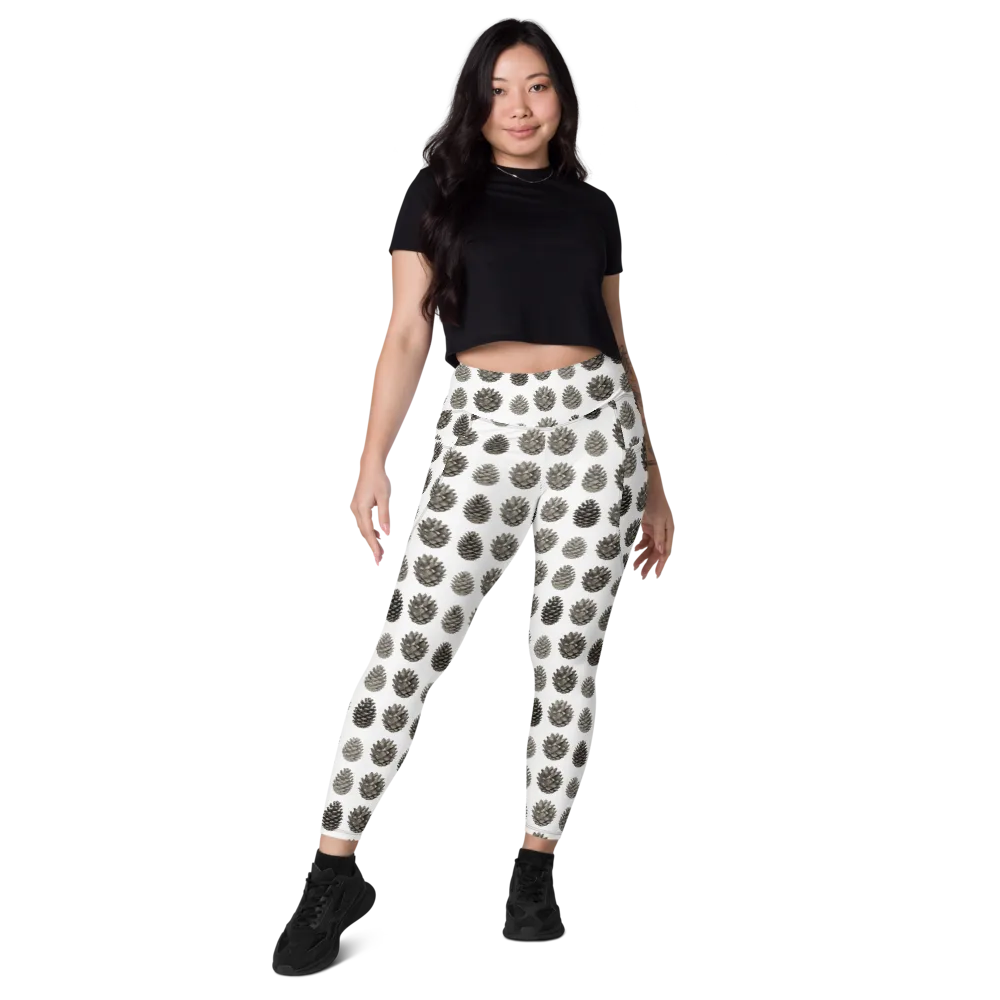 Winter Cone on Leggings with Pockets — Front