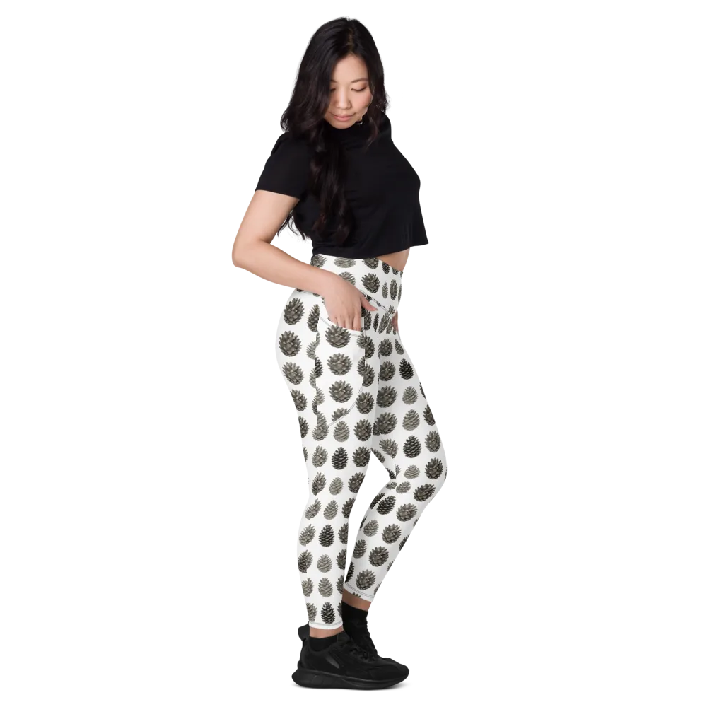 Winter Cone on Leggings with Pockets — Right