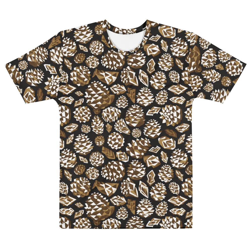Sepia Shardgarden on Men's Cotton Crew Neck T-Shirt — Front