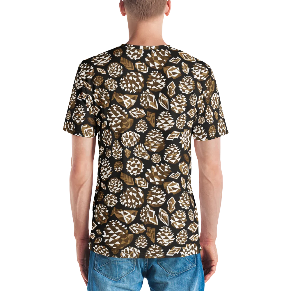 Sepia Shardgarden on Men's Crew Neck T-Shirt — Back