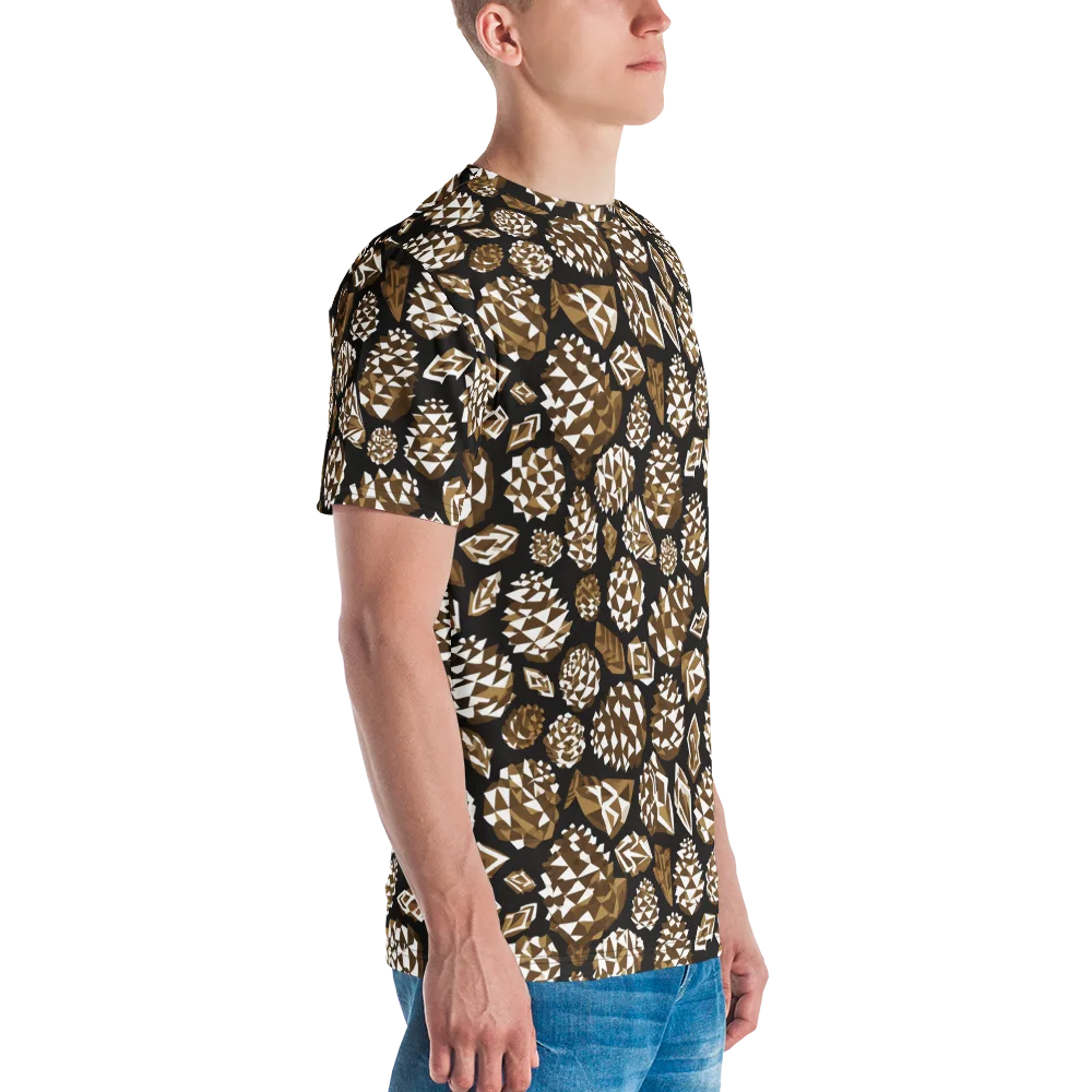 Sepia Shardgarden on Men's Crew Neck T-Shirt — Right