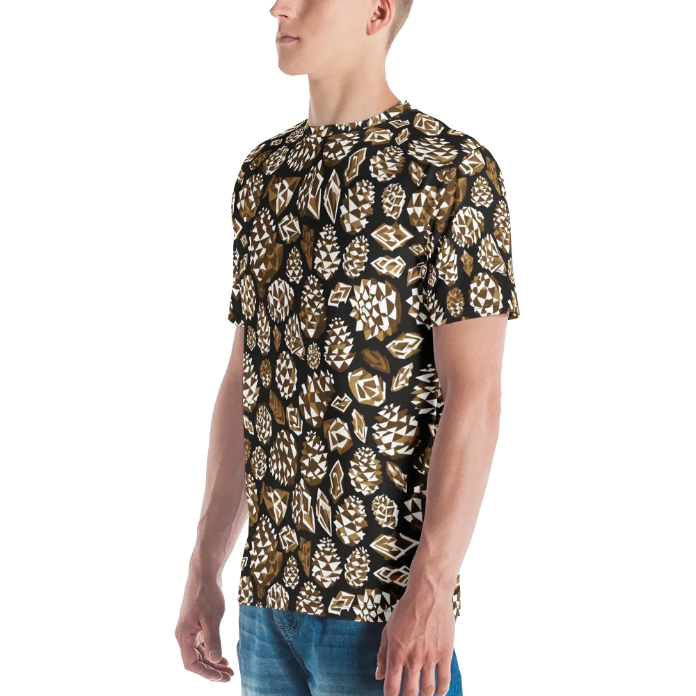 Sepia Shardgarden on Men's Crew Neck T-Shirt — Left