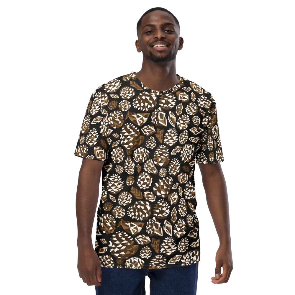 Sepia Shardgarden on Men's Crew Neck T-Shirt — Front