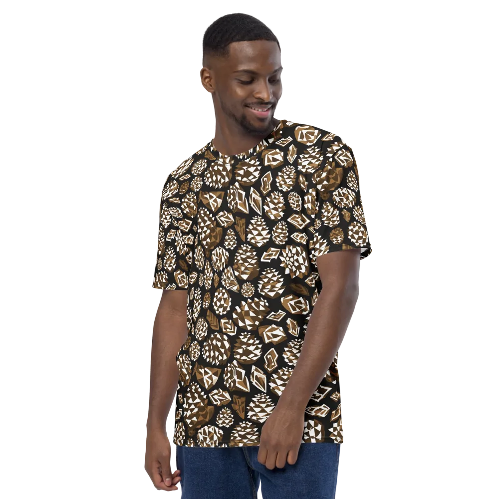 Sepia Shardgarden on Men's Crew Neck T-Shirt — Left