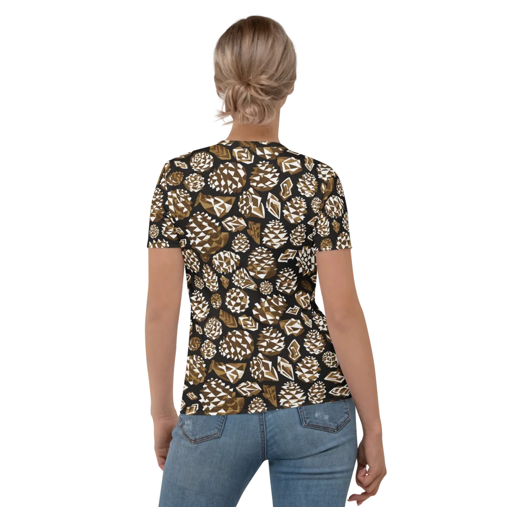 Sepia Shardgarden on Women's Crew Neck T-Shirt — Back