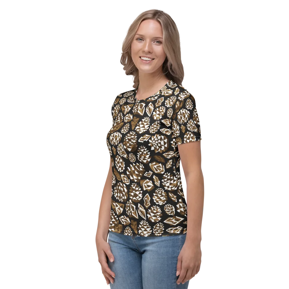 Sepia Shardgarden on Women's Crew Neck T-Shirt — Left