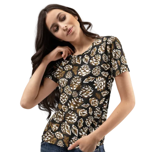 Sepia Shardgarden on a Women's Crew Neck T-Shirt