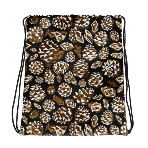 Sepia Shardgarden on a Drawstring Bag
