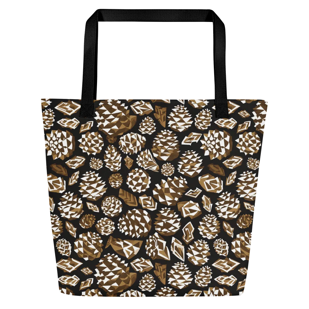 Sepia Shardgarden on Large Tote Bag W/ Pocket — Front