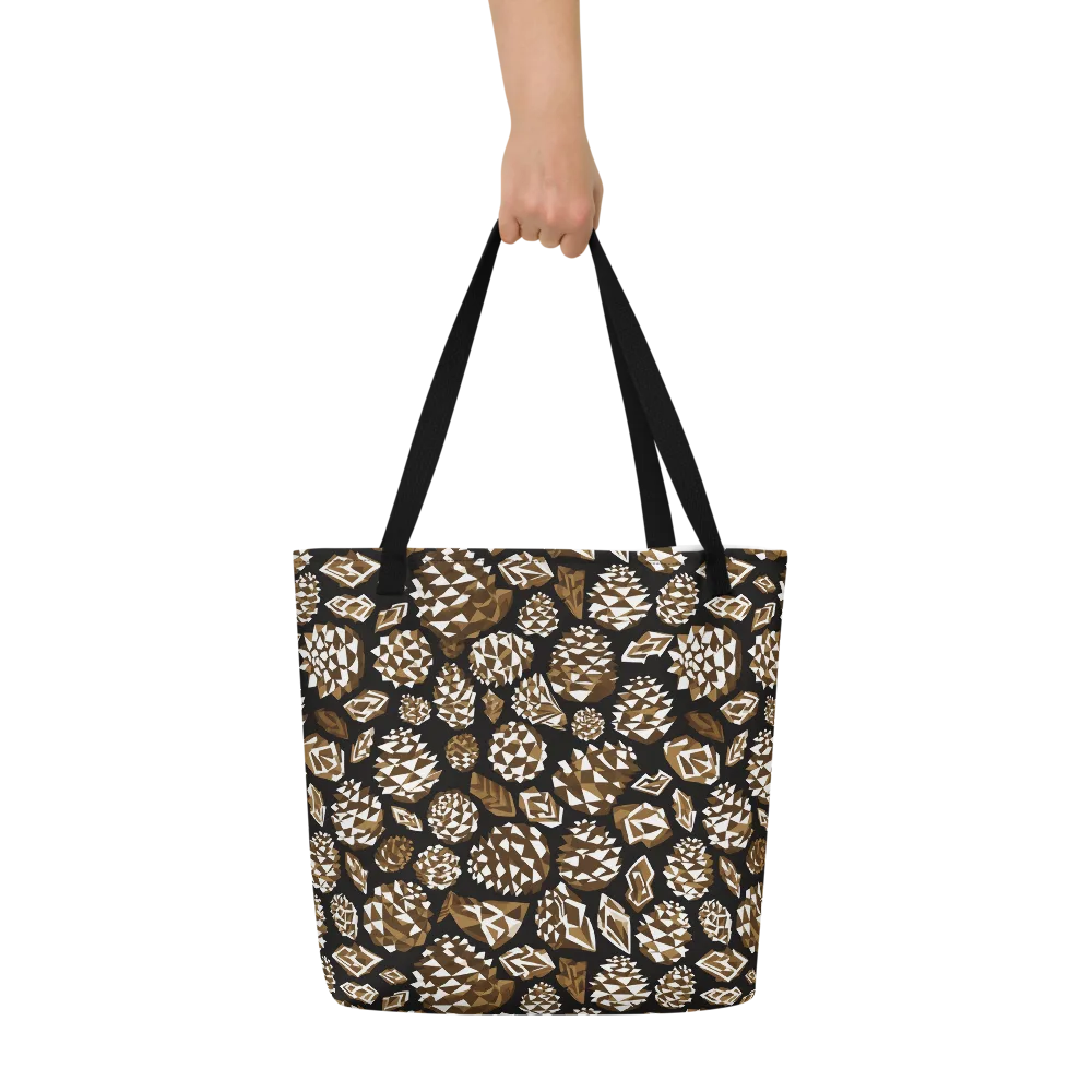 Sepia Shardgarden on Large Tote Bag W/ Pocket — Front