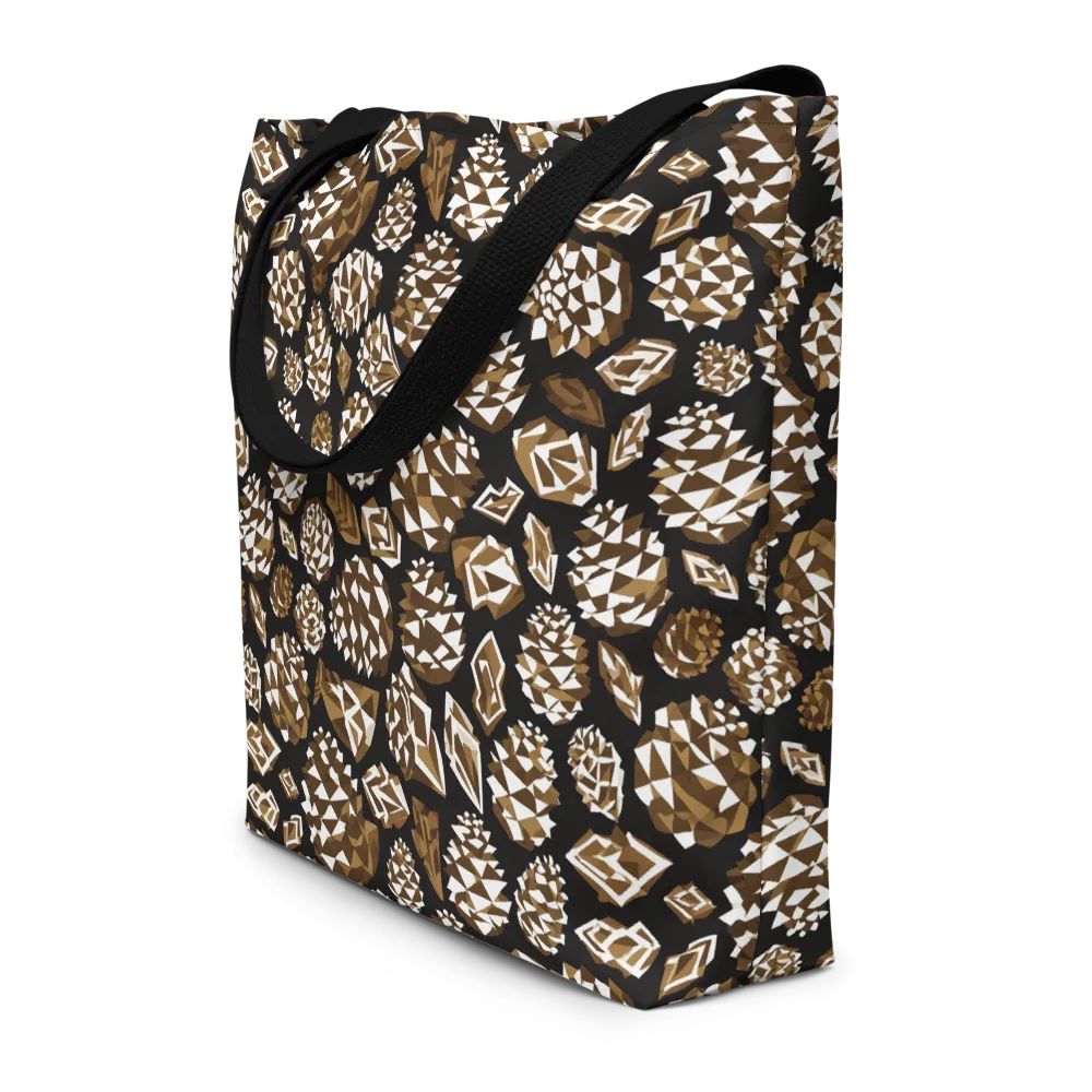 Sepia Shardgarden on Large Tote Bag W/ Pocket — Front