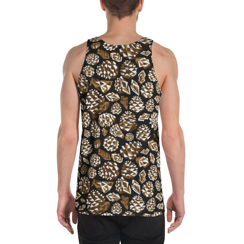 Sepia Shardgarden on Men's Tank Top — Back