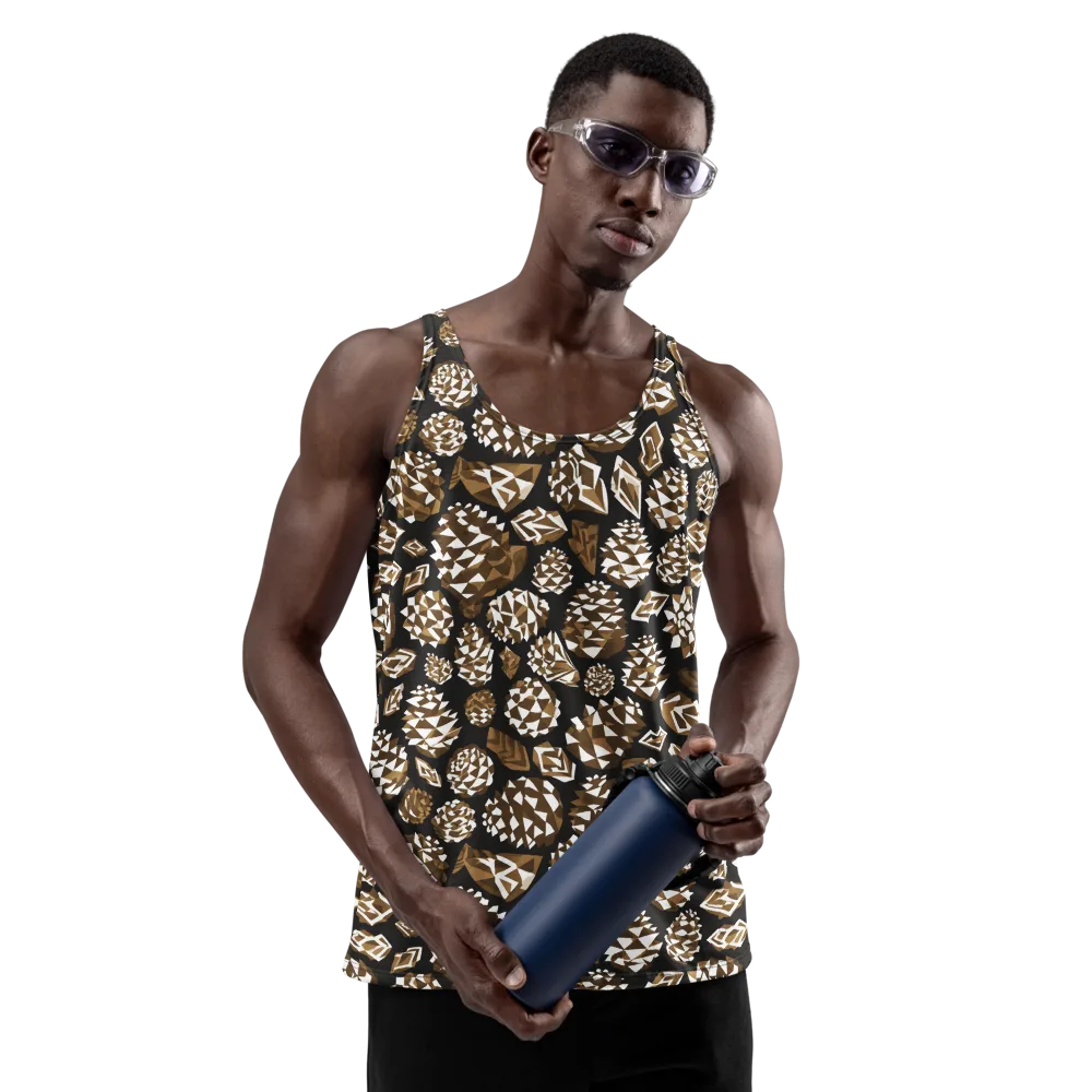 Sepia Shardgarden on Men's Tank Top — Front