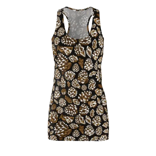 Sepia Shardgarden on a Racerback Dress