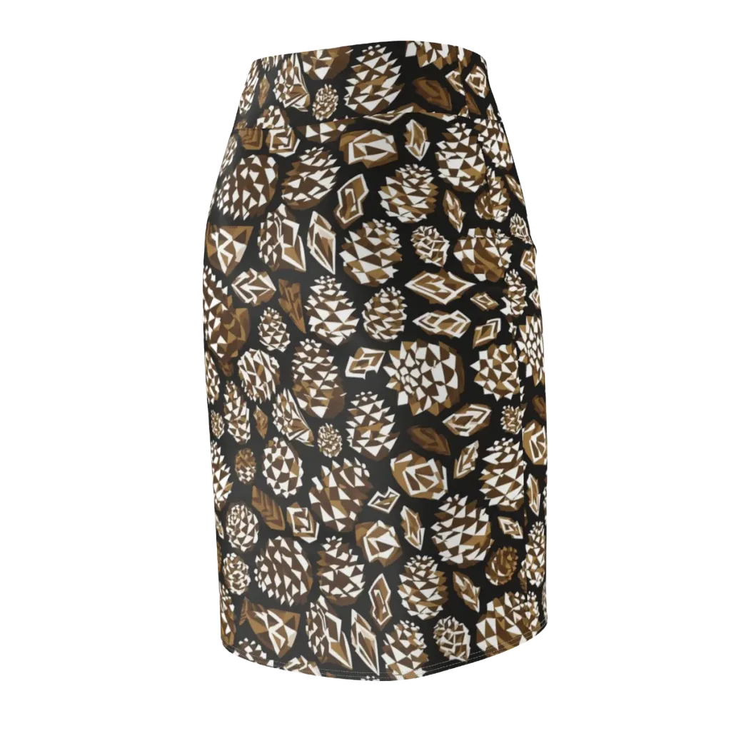 Sepia Shardgarden on Pencil Skirt — Back Side