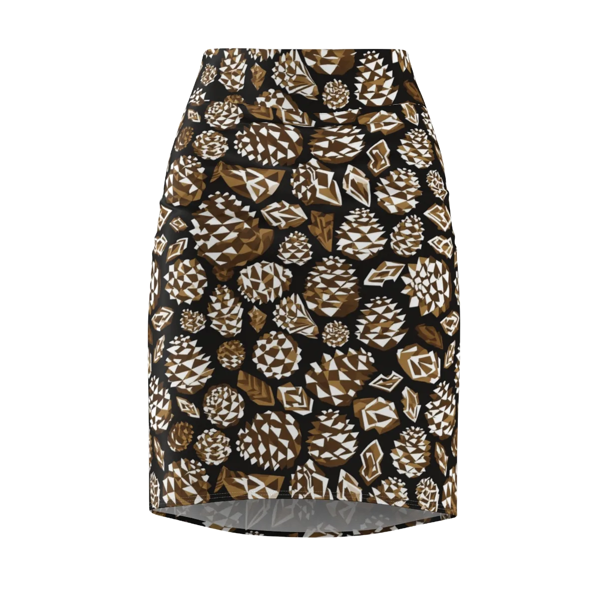 Sepia Shardgarden on Pencil Skirt — Front